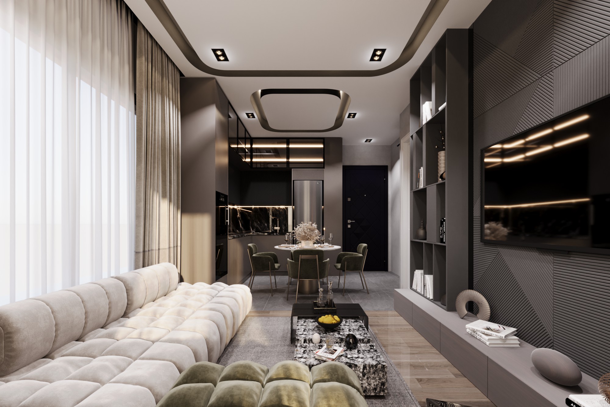 Новый проект с разнообразными планировками в районе Оба