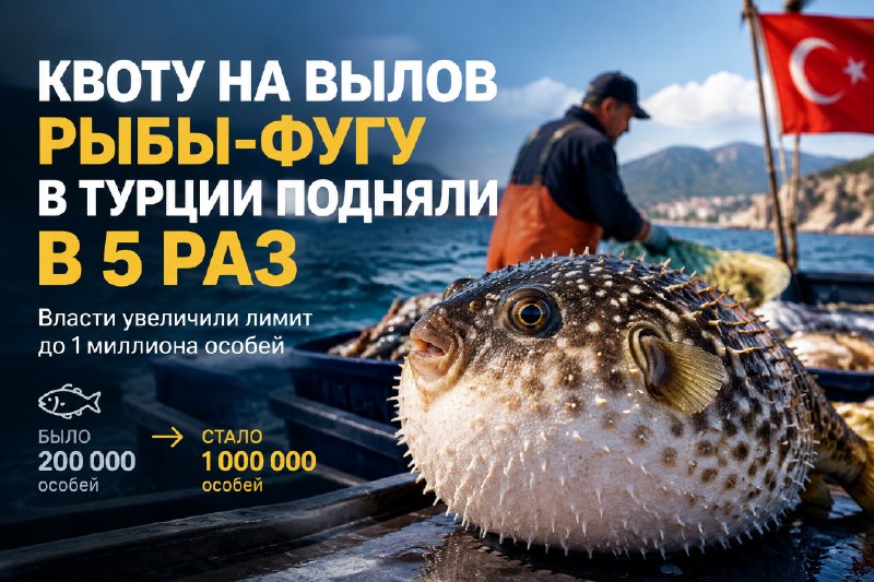 Квоту на вылов рыбы-фугу в Турции подняли в пять раз