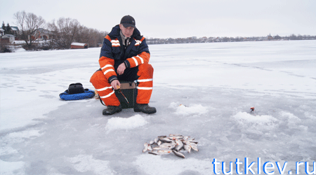 Отчет о рыбалке в Рождество на Старооскольском водохранилище 7 января 2014.